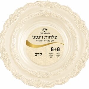 סט צלחת ספירלה 8+8 1/12 שקוף+כסף